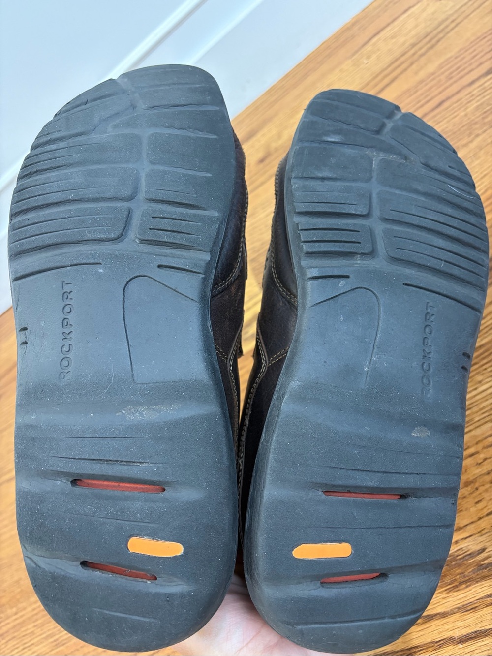 Rockport Junction Point Brown Leather Slip On Shoes (11) - Picture 8 of 8